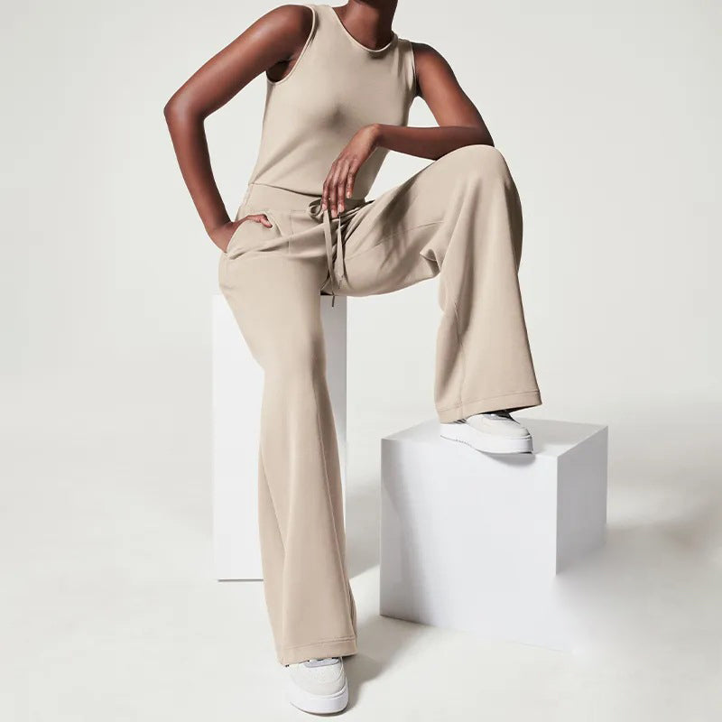 Kvinders Jumpsuit Løs Fit Polyester Med Justerbar Talje-4