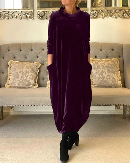 Kvinders Vinterkjole Elegant Fleece-3