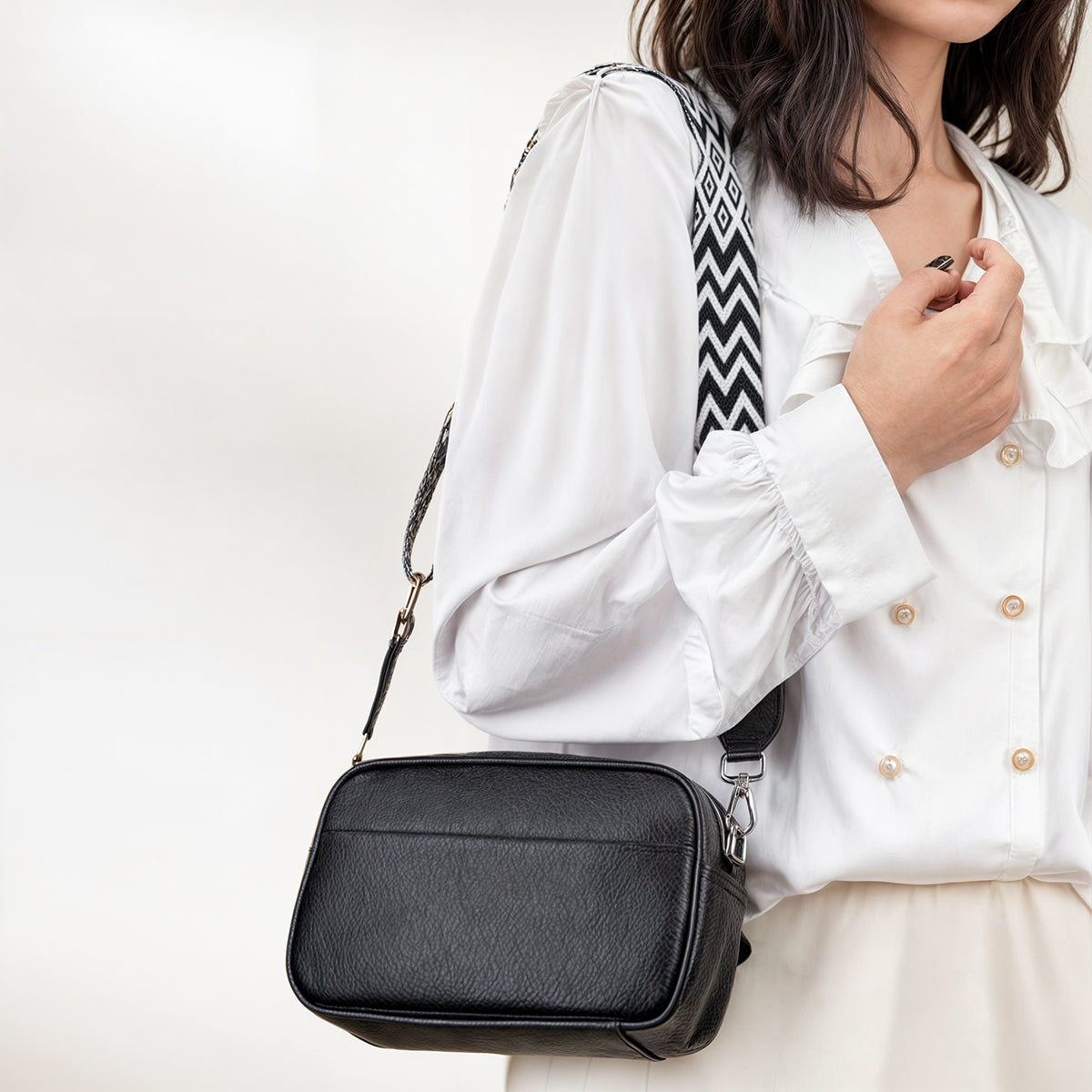 Crossbody-taske i læder af høj kvalitet