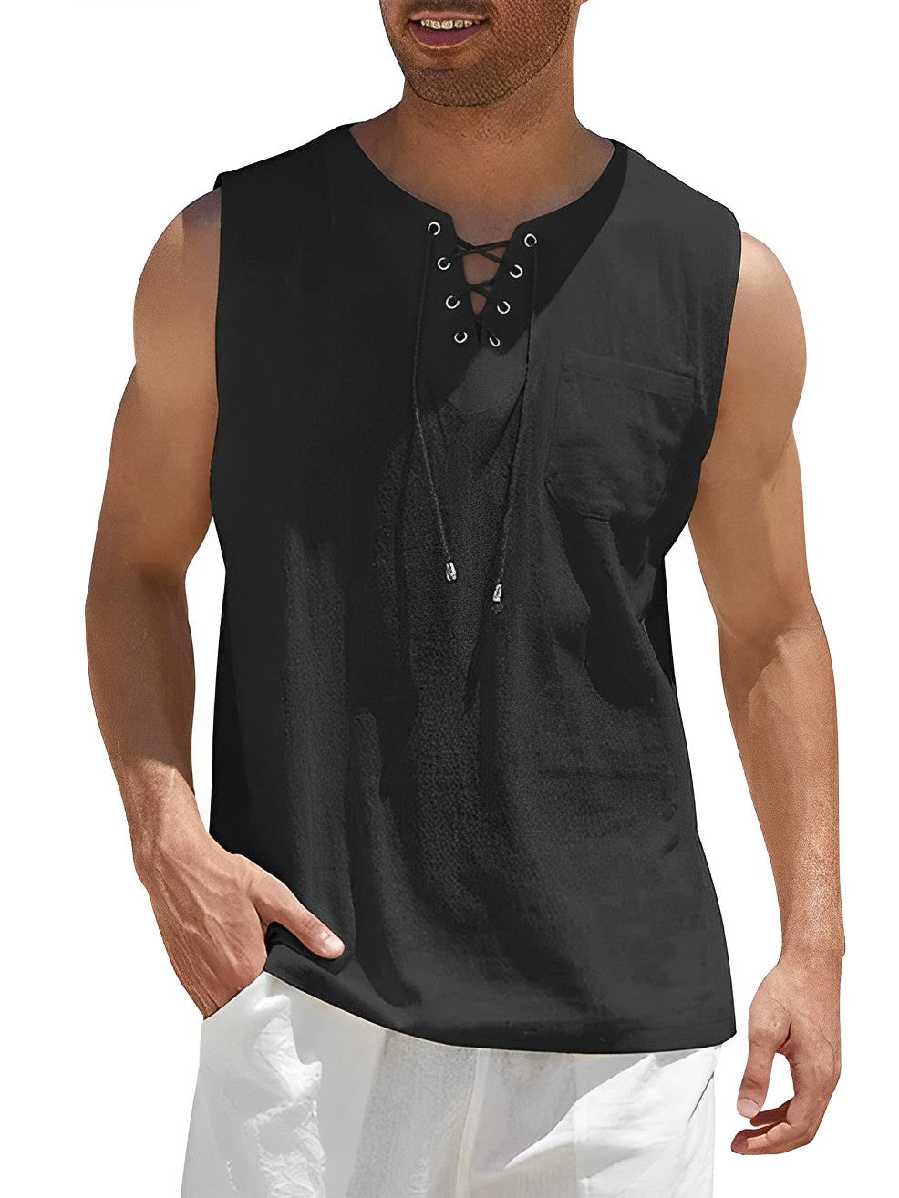 Herre  Tanktop Åndbar Komfortabel Normal Pasform