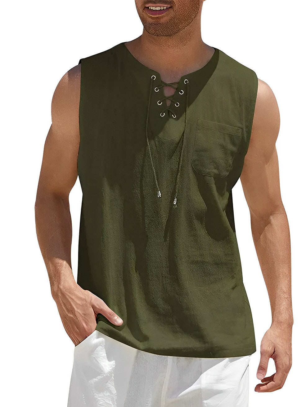 Herre  Tanktop Åndbar Komfortabel Normal Pasform