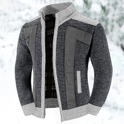 Herre Vest med Lynlås og Blød Indersweater i Luksusmateriale
