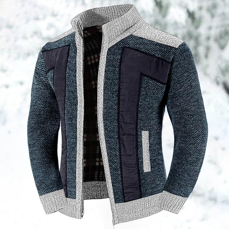 Herre Vest med Lynlås og Blød Indersweater i Luksusmateriale