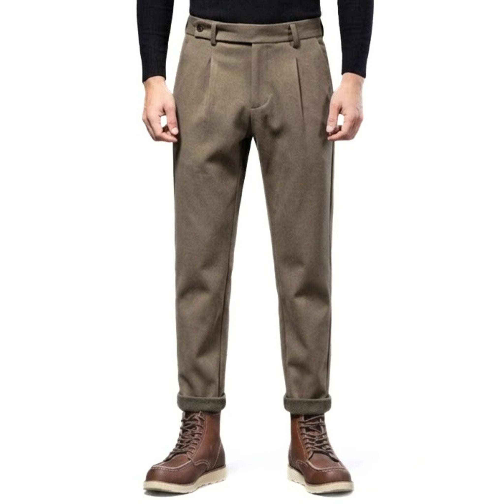 Herre Tapered Fit Bukser med Manchetter