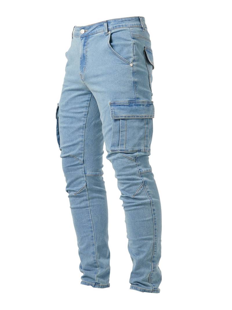 Variant image for Herre Cargo Bukser Slim Fit 100% Bomuld Moderne Stil-3