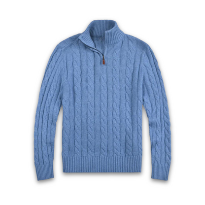 Mænds Sweater Halv Lynlås Afslappet 100% Bomuld 2