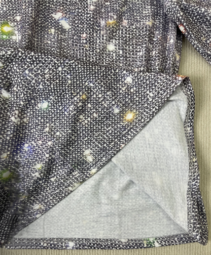 Kvinders Top V-hals Lange Ærmer Metallisk Polyester Spandex 5