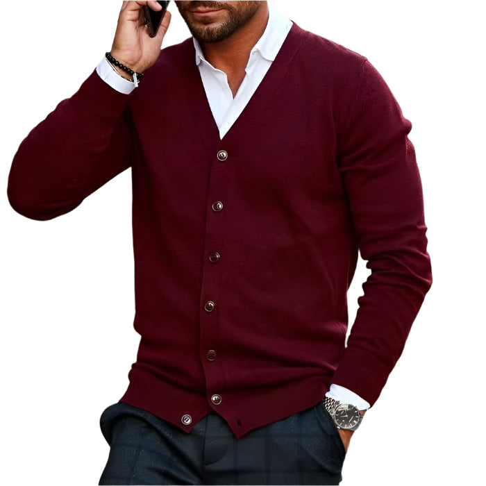 Cardigan Til Herre Moderne Design Blød Materiale