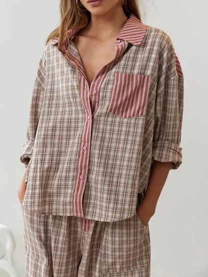 Kvinders Pyjamas Varm Fleece Nattøj til Mænd