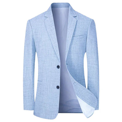 Herre Blazer Slank Polyester Vintage Stil 1