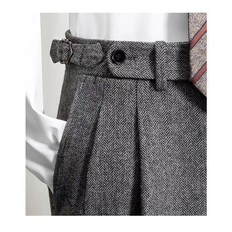 Mænds Fritidsbukser Afslappet Tweed 6