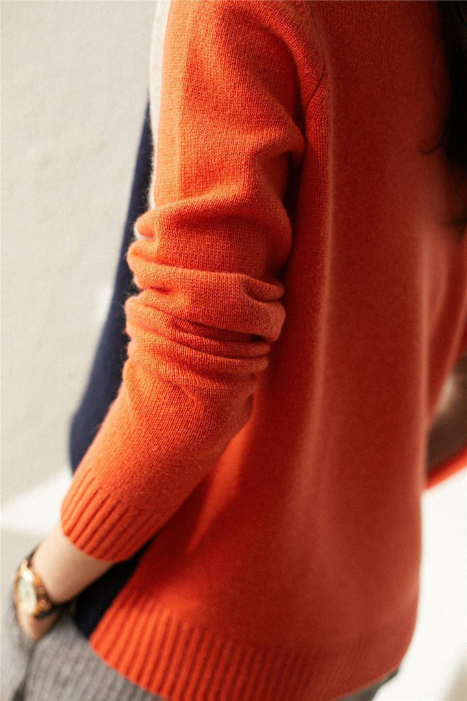 Dame Sweater Retro Stripe 100% Bomuld 4
