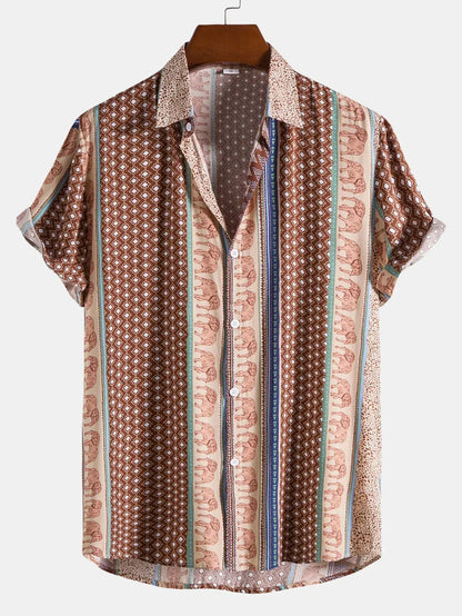 Herre T Shirt Vintage Look 100% Bomuld Sommer Afslappet Pasform-2