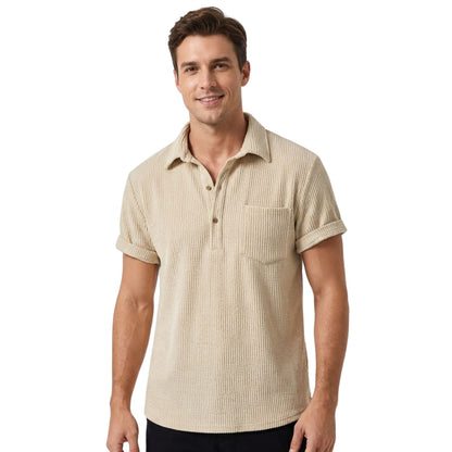 Herre casual t-shirt med vaffelmønster