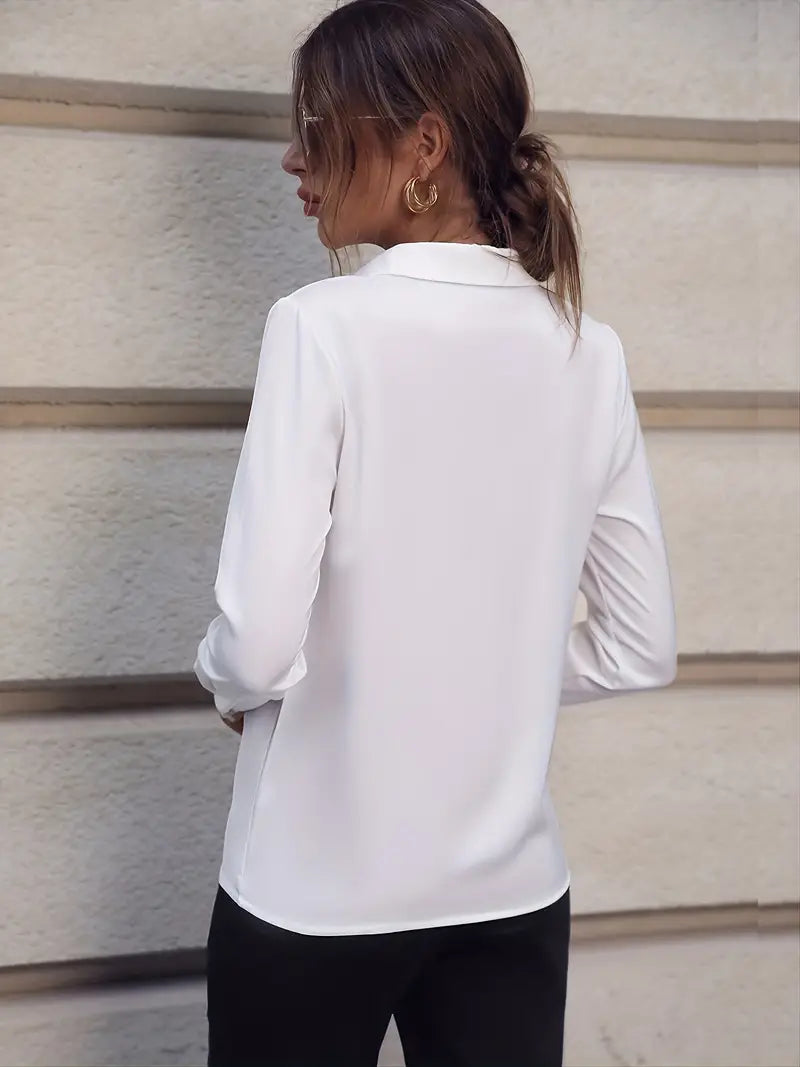 Skjortebluse Kvinders Elegant til Kontor og Formelle Begivenheder