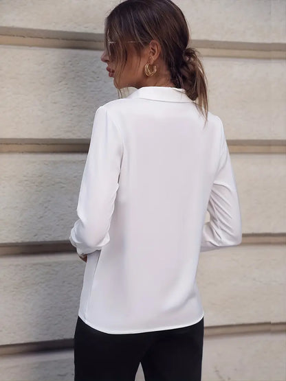 Skjortebluse Kvinders Elegant til Kontor og Formelle Begivenheder