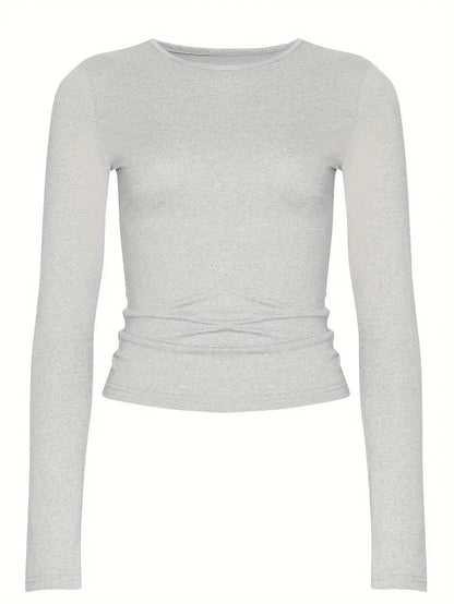 Kvinder Langærmet T-Shirt Monochrome 100% Bomuld-6