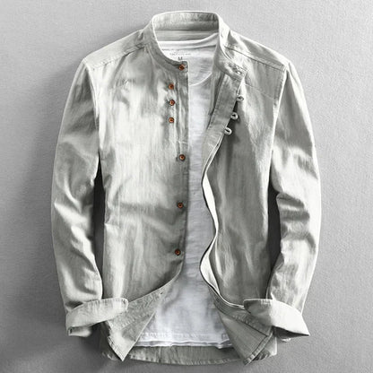 Herre Bluse Japansk Stil Let 100% Bomuld-4
