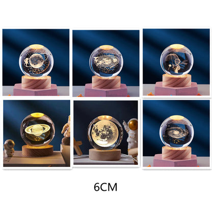 3D Natlampe med Krystaldesign 11