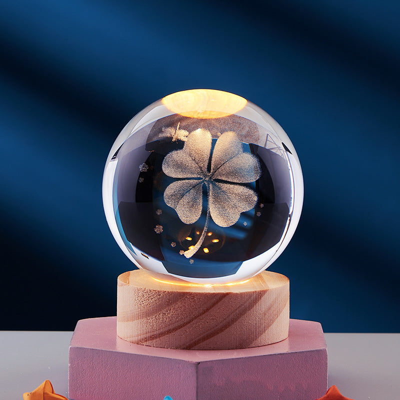 3D Natlampe med Krystaldesign 13