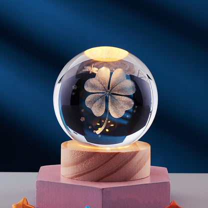 3D Natlampe med Krystaldesign 13