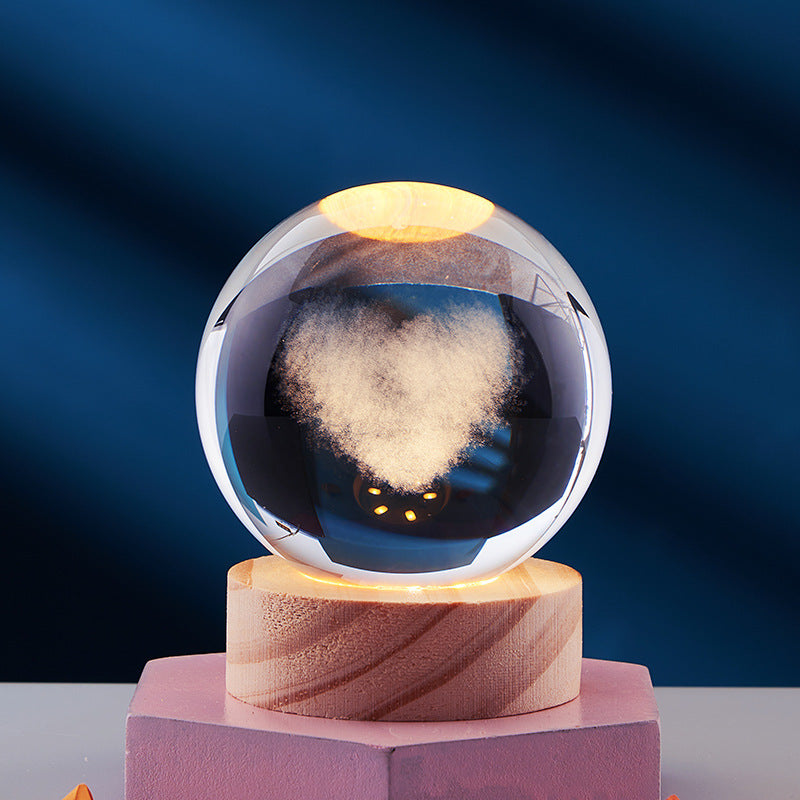 3D Natlampe med Krystaldesign 14