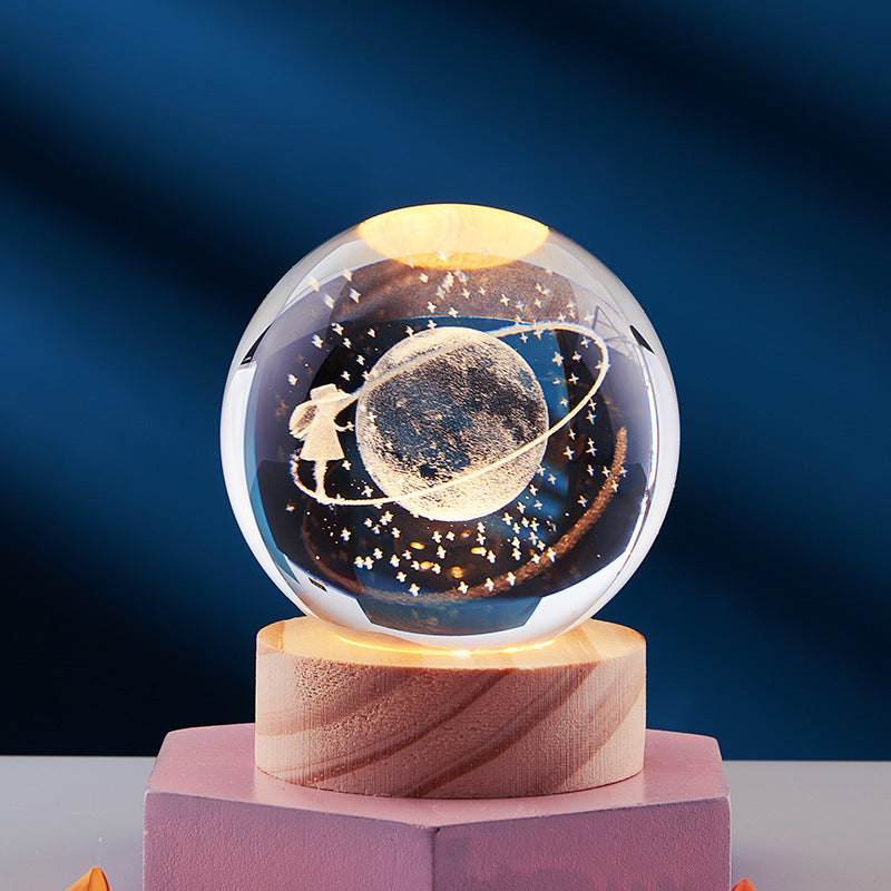 3D Natlampe med Krystaldesign 20