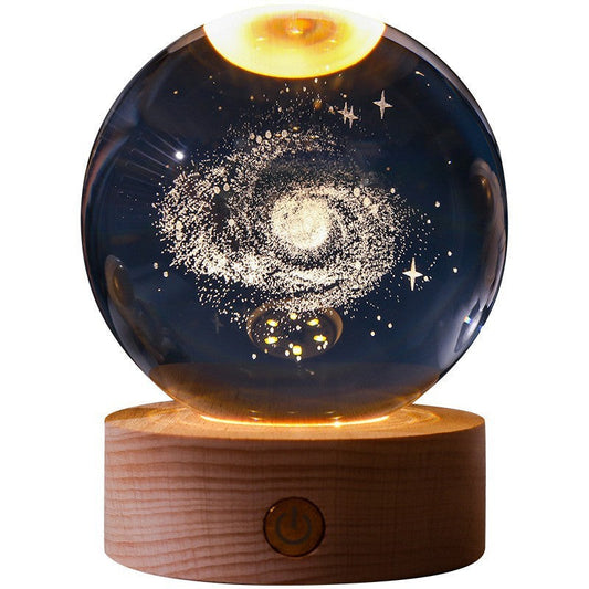 3D Natlampe med Krystaldesign 4