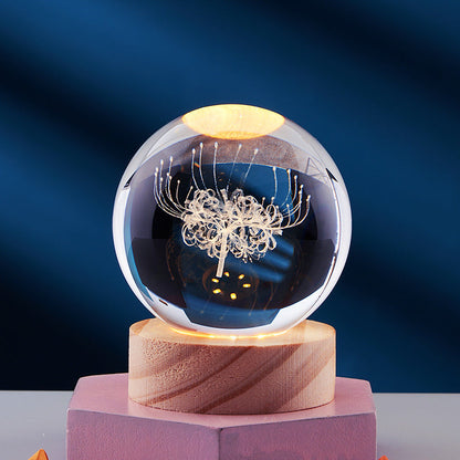 3D Natlampe med Krystaldesign 6