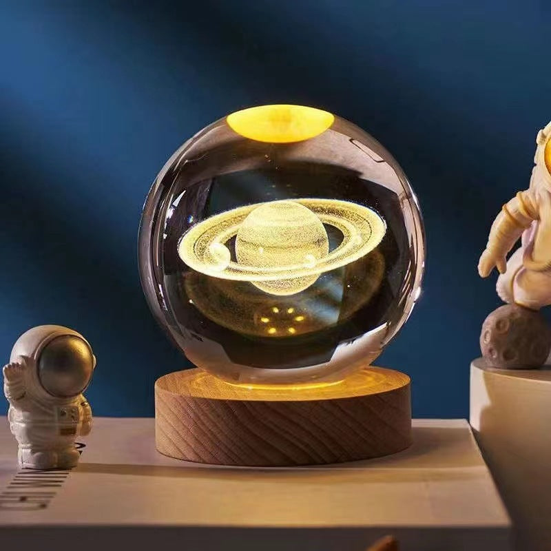 3D Natlampe med Krystaldesign 9