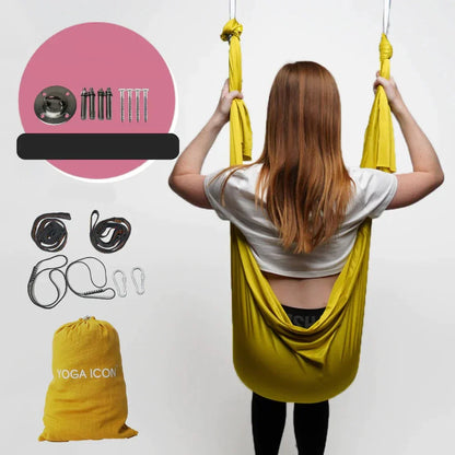 Variant image for Aerial Yoga Hængematte Blå Justerbar Polyester-5