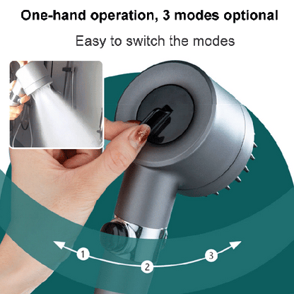 Duschhoved Metal Øget Vandtryk 200% 9 Filtreringslag Effektiv Spa Oplevelse-4