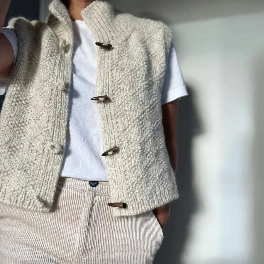 Kvinders Vest Elegant Luksus Uldmix 2