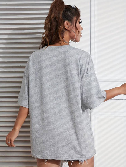 Herre T Shirt Rund Hals Brooklyn Print 100% Bomuld-2