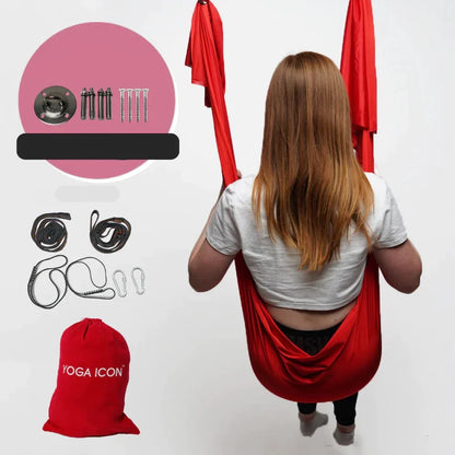Variant image for Aerial Yoga Hængematte Blå Justerbar Polyester-2