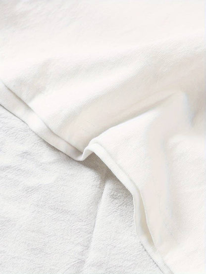 Herre T Shirt Høj Krave 100% Bomuld Elegant Design-3