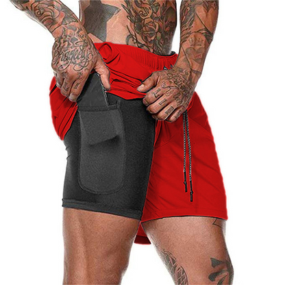Dobbeltlags strandshorts til mænd