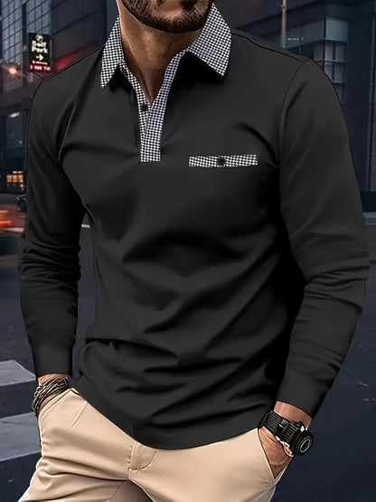 Variant image for Langærmet Poloshirt til Mænd Klassisk Design 100% Bomuld-28