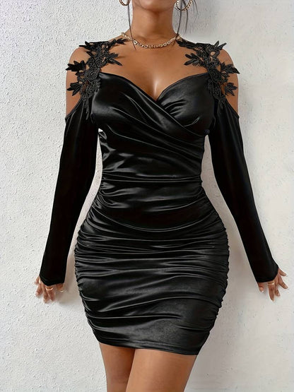 Variant image for Kvinders Ruchesjurk Uden Skulderstropper 100% Polyester Elegant Maxi Kjole-17