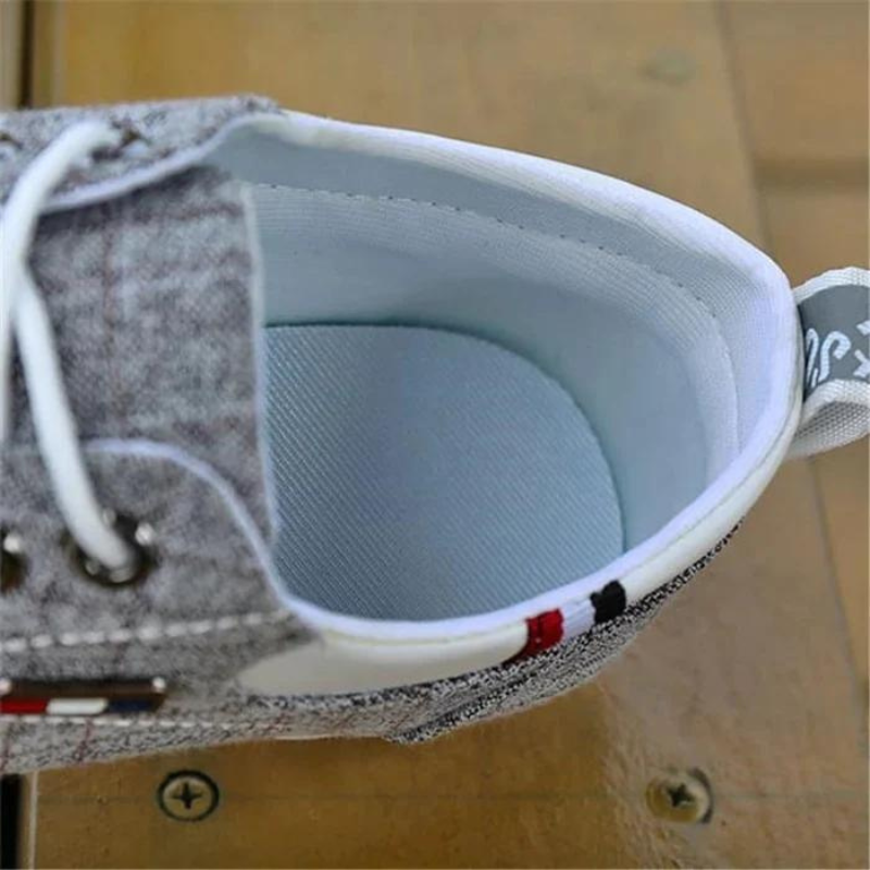 Casual sneakers i lærred til mænd