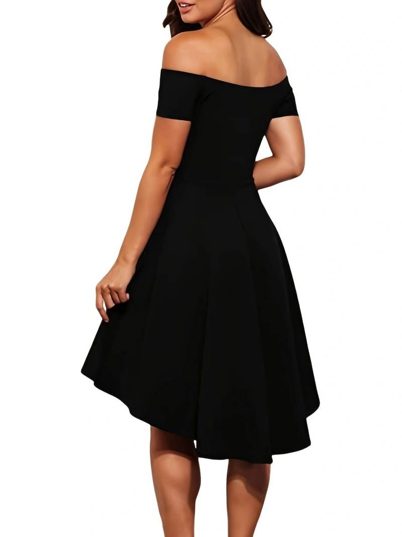 Festkjoler til Damer Off-the-Shoulder Elegant Silhuet Polyester 3