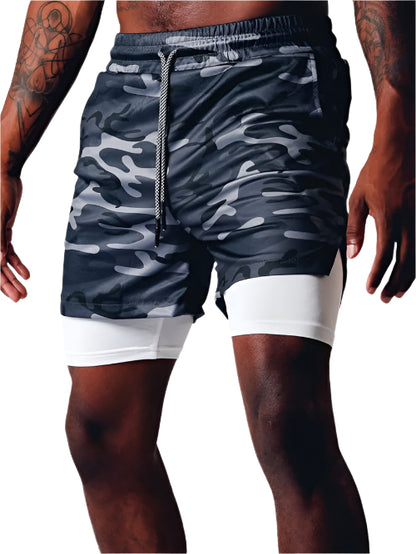 Herre Sportshorts 2-i-1 med Fugtdræningsteknologi 1