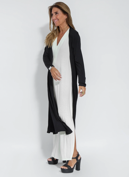 Kvinders Lang Kjole og Vest Elegant Let Stof-5