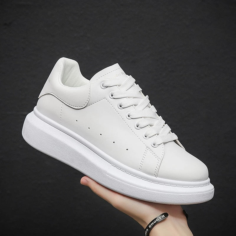 Herre Sneakers Urban Stilfuld Læder Med Stødabsorberende Sål 5