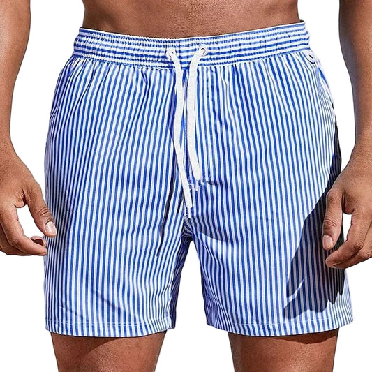 Badeshorts Mænd Stribet Design Til Strand og Pool 0