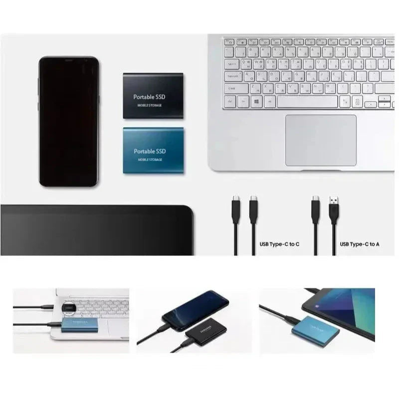 Bærbar SSD-lagring Ekstern højhastigheds USB-C 1050 MB/s 5