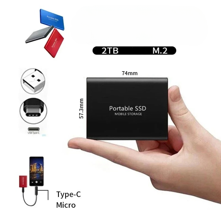 Bærbart SSD-drev med høj hastighed og kompakt design 3