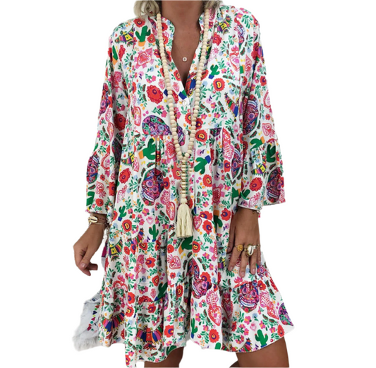 Kvinders Kjole Moderne Design 100% Polyester-1