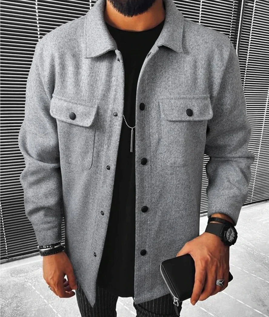 Variant image for Herre Shirt Varm Uld Moderne Snit-15