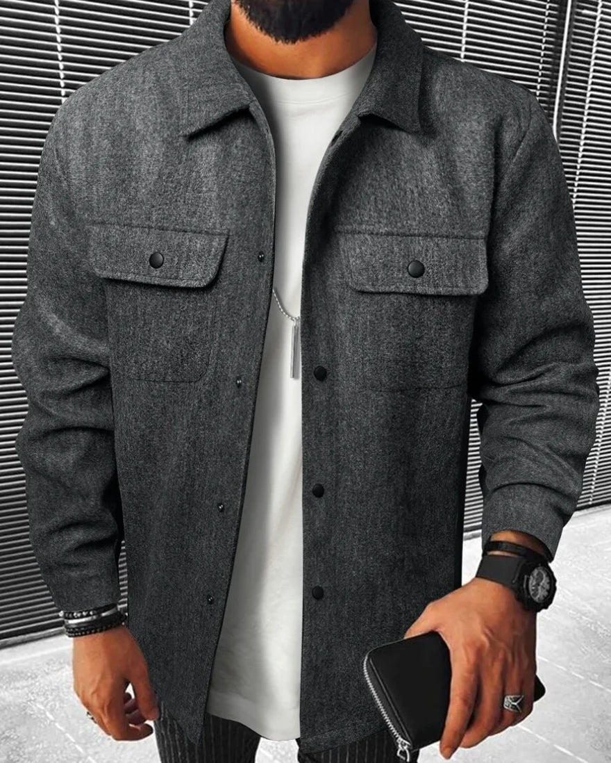Variant image for Herre Shirt Varm Uld Moderne Snit-8